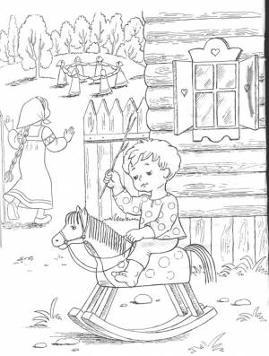 Раскраска гуси-лебеди