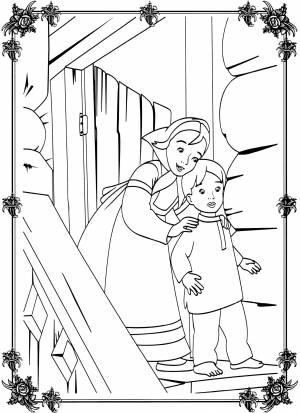 Раскраска «Гуси-лебеди»