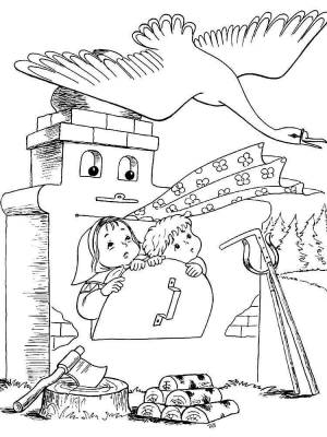 Раскраски Гуси-лебеди