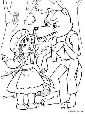 Раскраска Красная шапочка