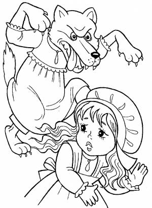 раскраски на тему красная шапочка