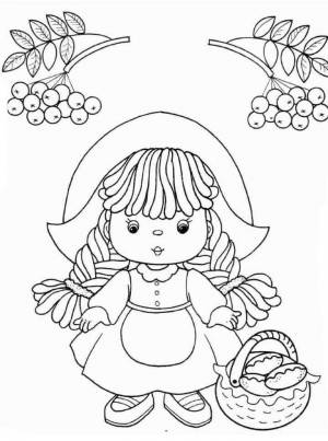 Раскраска Красная шапочка   в формате