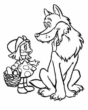 Раскраски Красная шапочка  и  онлайн