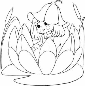 Раскраски Дюймовочка