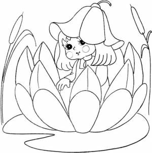 Раскраски Дюймовочка