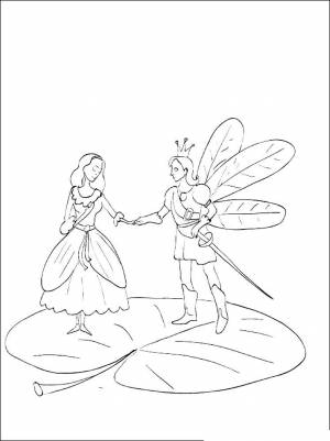 Раскраска Дюймовочка