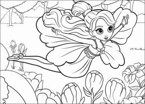 Раскраски Барби Дюймовочка