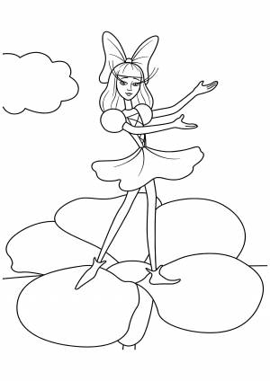 Рисунок Дюймовочки для детей легкие