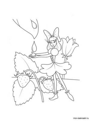 Раскраска Дюймовочки