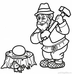 Раскраска для детей Курочка Ряба