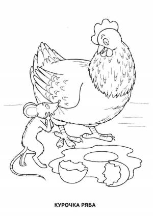 Курочка ряба раскраска