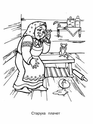 Раскраска Курочка Ряба 24