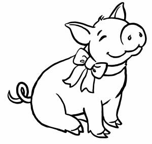 Поросёнок с бантиком