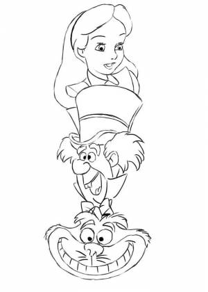 Раскраска Алиса в стране чудес 10