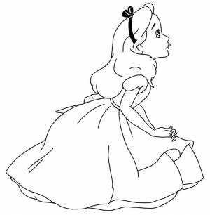 Раскраска Алиса в стране чудес 34