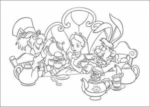 Раскраска Алиса в стране чудес 8