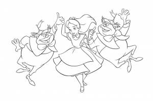 Раскраска Алиса В Стране Чудес