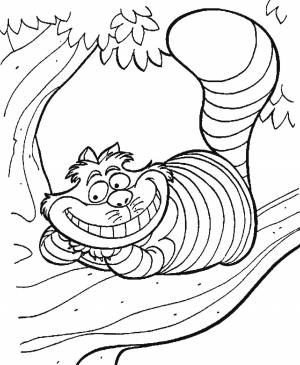 Раскраски Чеширский кот