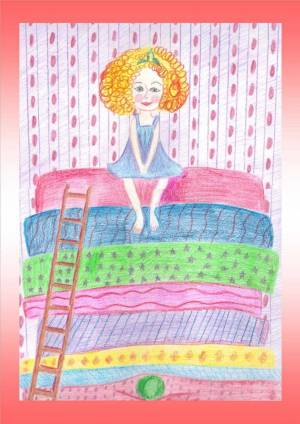 Принцесса на горошине рисунок