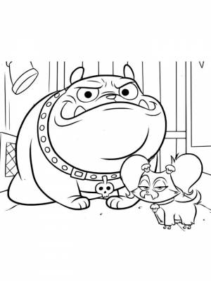 Раскраски Дружные мопсы   в формате