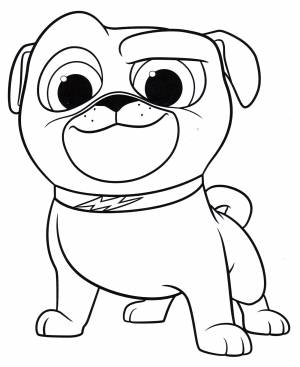 Раскраска Бинго что-то задумал