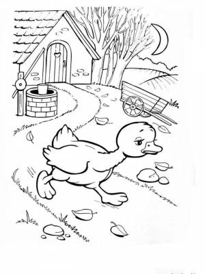 Раскраска из сказки Гадкий утенок   в формате