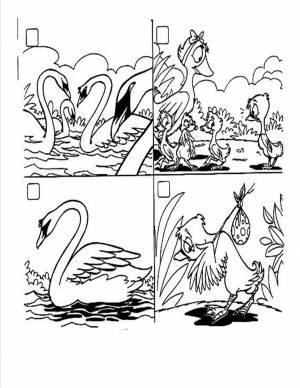 Раскраска гадкий утенок