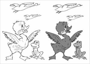 Раскраска Гадкий Утенок