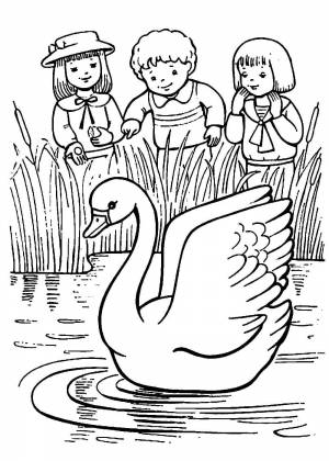 Раскраска гадкий утенок