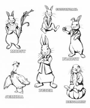 Раскраски Кролик Питер