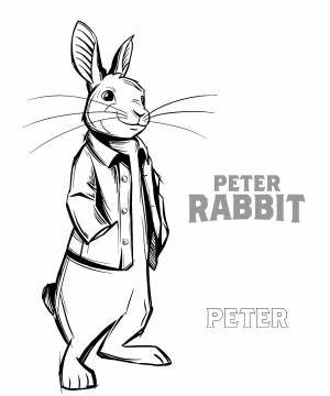 Раскраска Кролик Питер