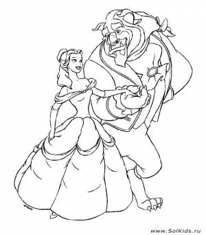 Раскраска Сказка Аленький цветочек