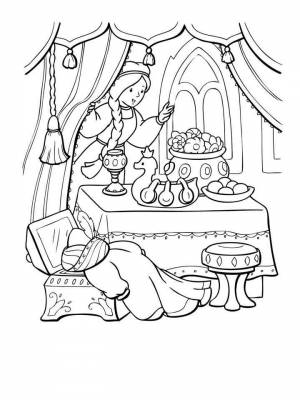 Картинка Аленький цветочек раскраска в формате  для девочек