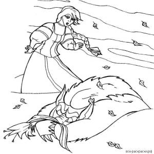 Раскраски Аленький цветочек к сказке