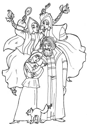 Раскраска Аленький цветочек