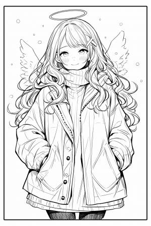 Новогодние раскраски аниме