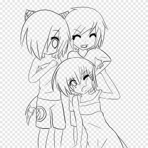 Книжка-раскраска Рисунок Аниме Кошечка, Аниме, белый, ребенок png