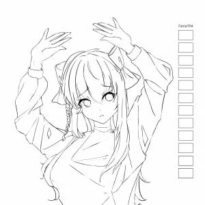 Раскраска Anime