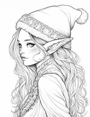 Новогодние раскраски аниме