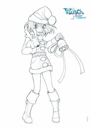 Уникальная новогодняя раскраска с Вилл из Чародеек