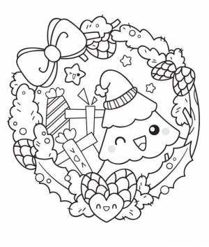 Новогодние раскраски аниме