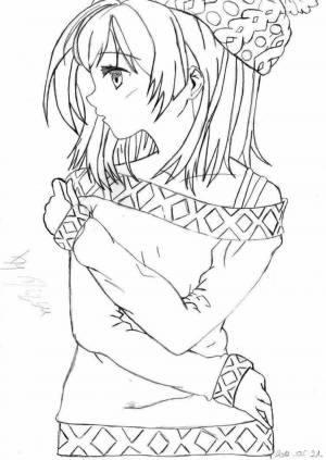 Раскраски аниме зимние