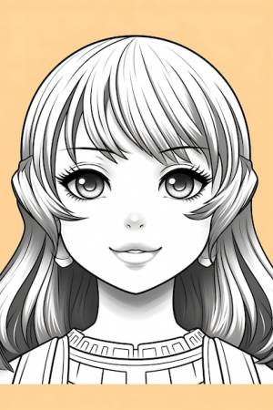 Аниме раскраска