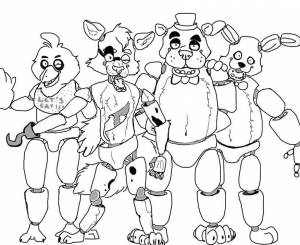 Раскраска Аниматроники 5