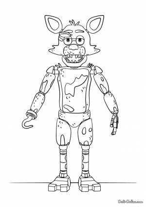 Раскраска Аниматроник Фокси