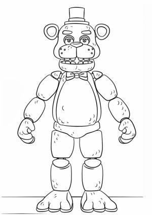 Раскраска Аниматроник Фредди