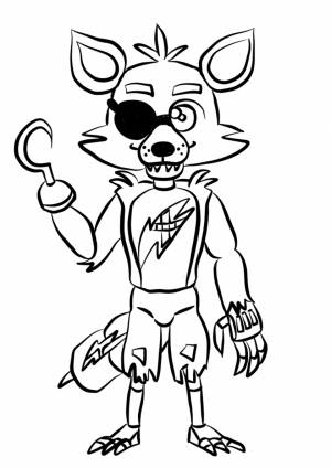 Раскраска Аниматроник Фокси