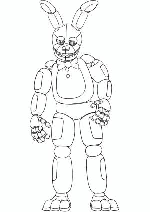 Раскраски фнаф бонни фредди чика