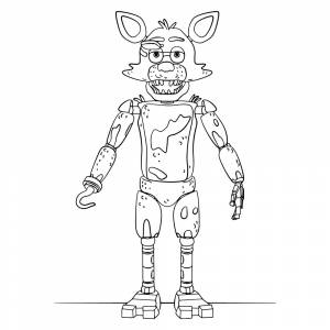 Раскраска Аниматроник Фокси