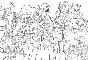 Раскраска Фнаф 7